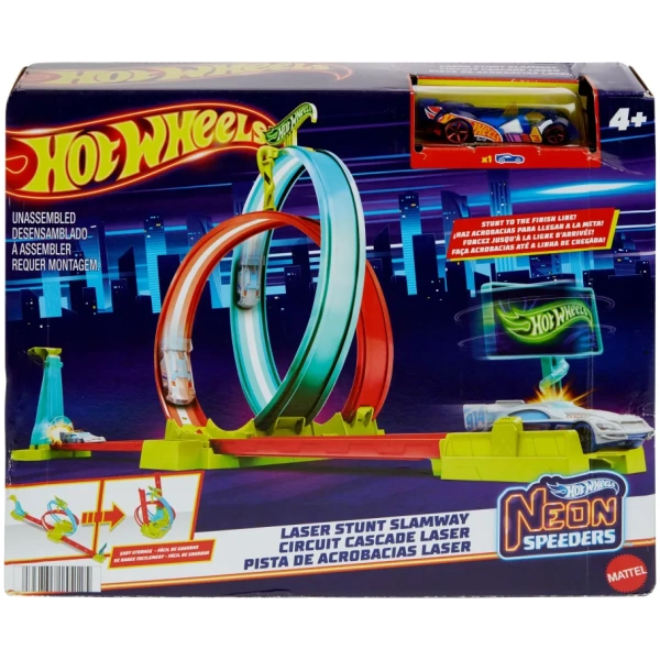 Mattel Hot Wheels Neon Speeders - Laser Stunt Slamway
