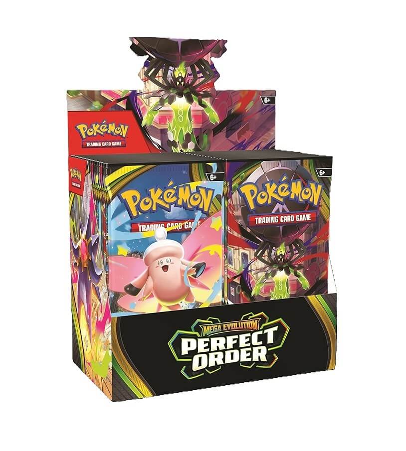 81-GOqEy8rL.jpg_BO30,255,255,255_UF750,750_SR1910,1000,0,C_QL100_ Pokemon TCG Mega Evolution: Perfect Order - Booster Box (36 Boosters) - Image 1