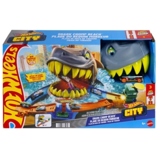 Mattel Hot Wheels: City - Shark Chomp Beach Playset