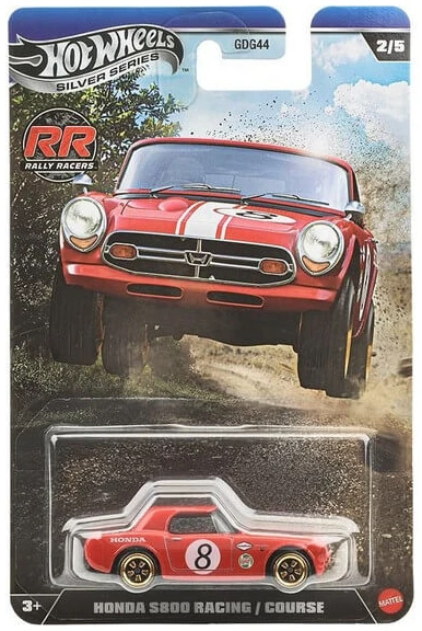 mattel-hot-wheels-silver-series-rally-racers-honda-s800-racing-course Mattel Hot Wheels Silver Series: Rally Racers - Honda S800 Racing/Course Vehicle - Image 1