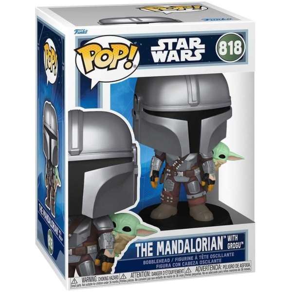 Funko POP! Star Wars: The Mandalorian & Grogu - Mandalorian With Grogu #818