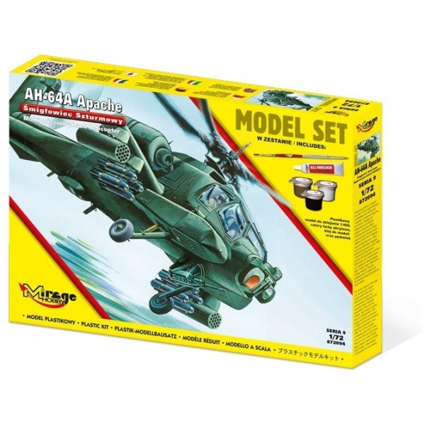 Model Set Śmigłowiec Szturmowy AH-64A Apache 1/72
