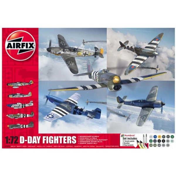 D-Day Fighters - Gift Set with paints glue and brush 1/72