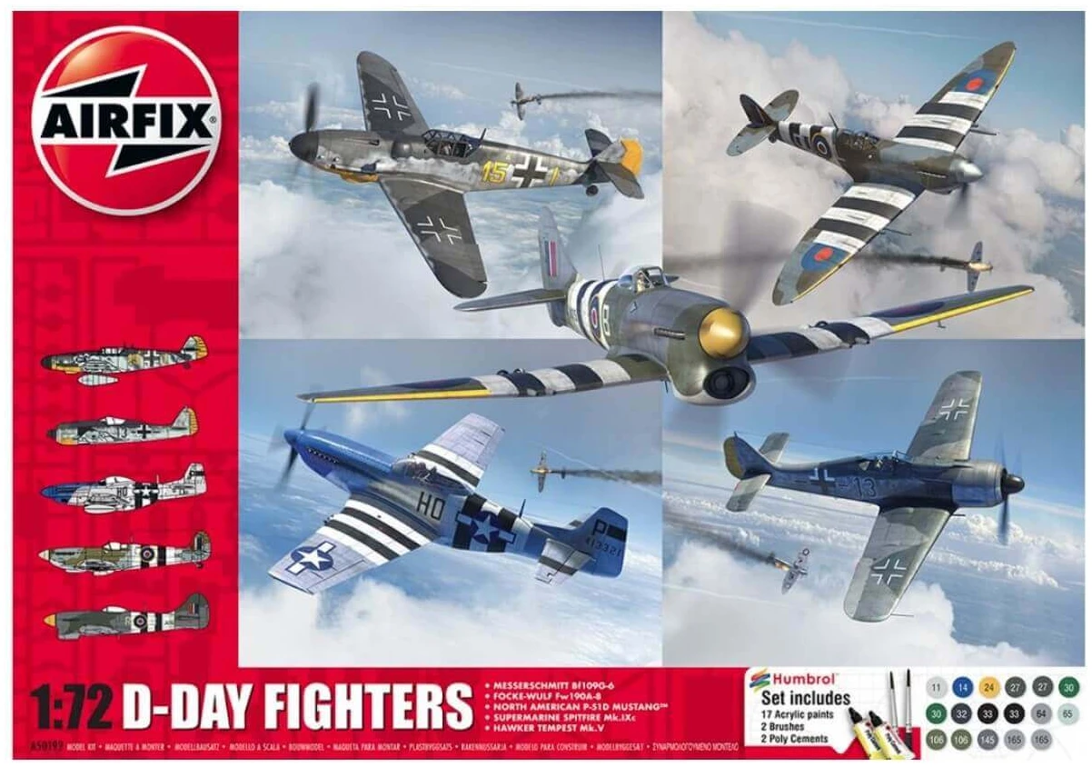 A50192-1200x1200 D-Day Fighters - Gift Set with paints glue and brush 1/72 - Image 1