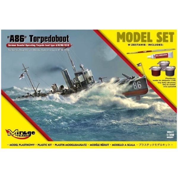 MODEL SET A 86 German Torpedoboat A/III Class 1/350