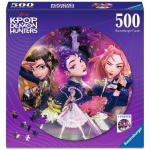 KPop Demon Hunters Round Jigsaw Puzzle For the fans! (500 Pieces)