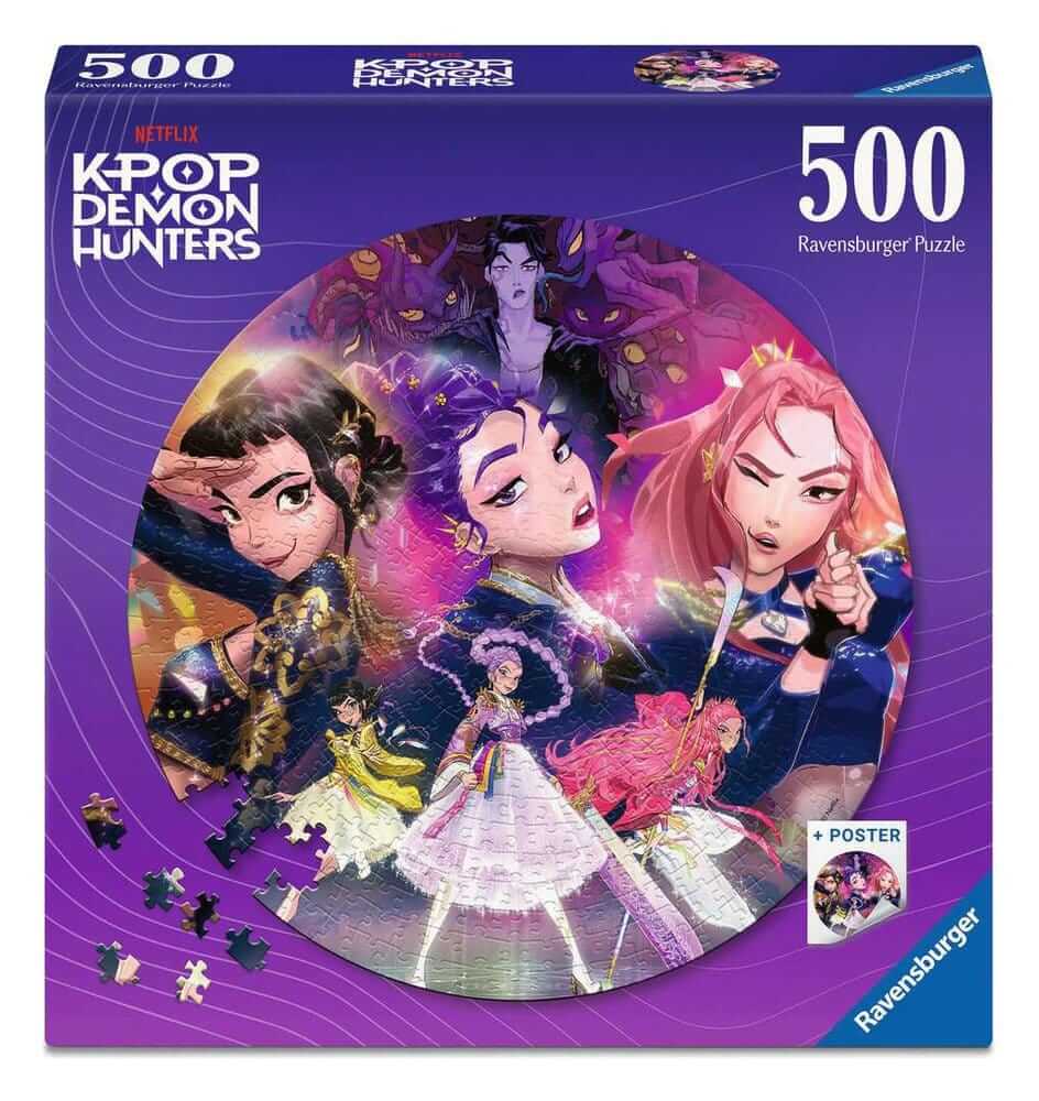 x_rave12002052 KPop Demon Hunters Round Jigsaw Puzzle For the fans! (500 Pieces) - Image 1