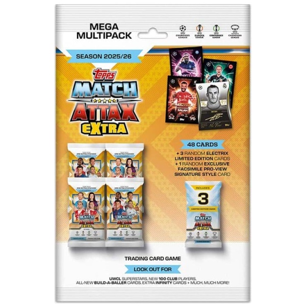 UEFA Champions League Match Attax Extra Trading Cards 2025/26 Mega Multipack