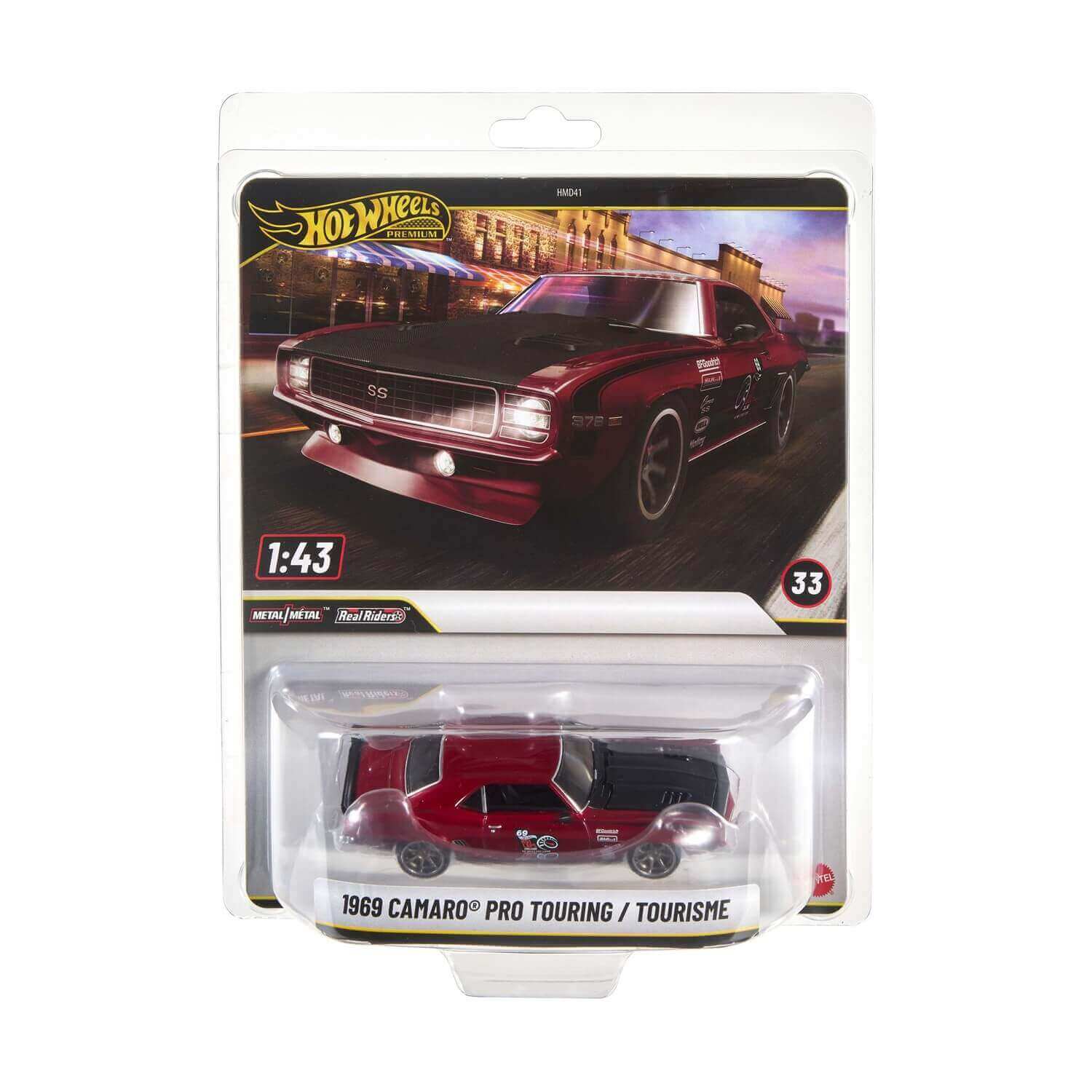 0218807 Mattel Hot Wheels: Premium Cars 1:43 – 1968 Camaro Pro Touring / Tourisme - Image 1