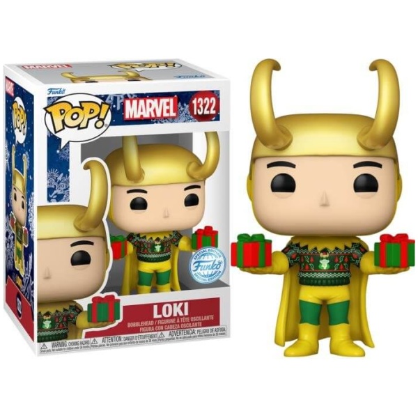 Funko POP! Marvel: Holiday - Loki with Sweater (Metallic)#1322 special edition