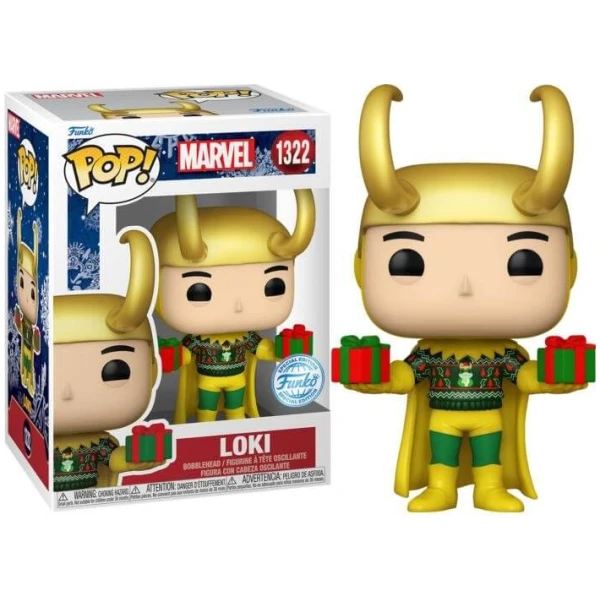 Funko POP! Marvel: Holiday - Loki with Sweater (Metallic)#1322 special edition
