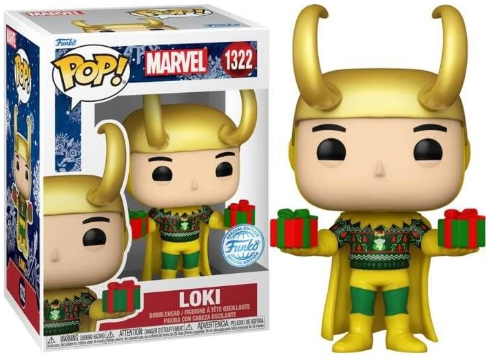 262780-0-0000-figoura-funko-pop-marvel-holiday-loki-with-sweater-metallic-1322-exclusive Funko POP! Marvel: Holiday - Loki with Sweater (Metallic)#1322 special edition - Image 1