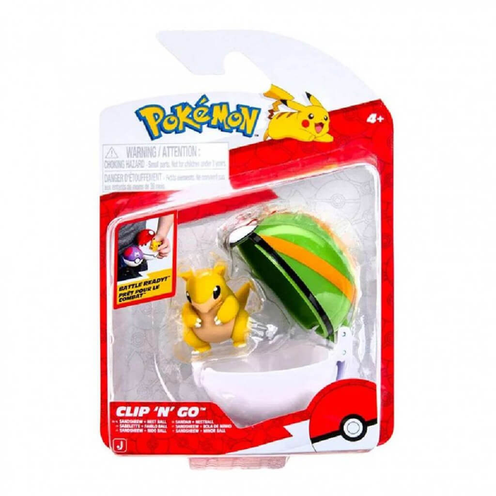 JW095057-W22_4 Pokemon Clip’n’Go Sandshrew with Nest Ball - Image 1