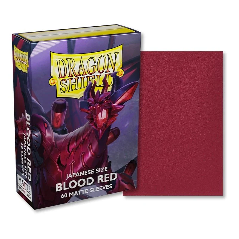 dragon-shield-japanese-size-matte-sleeves-blood-red-juusouken-60-sleeves-807672 Dragon Shield Japanese Matte Sleeves - Blood Red (60 Sleeves) - Image 1