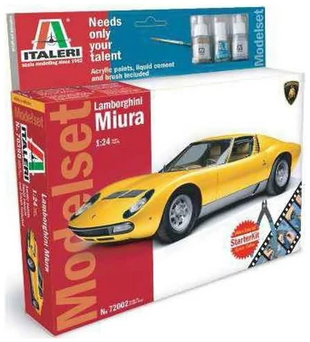 l_italeri-72002-modelset-lamborghine-miura LAMBORGHINI MIURA - Complete Set For Modeling - Starter kit 1/24 - Image 1