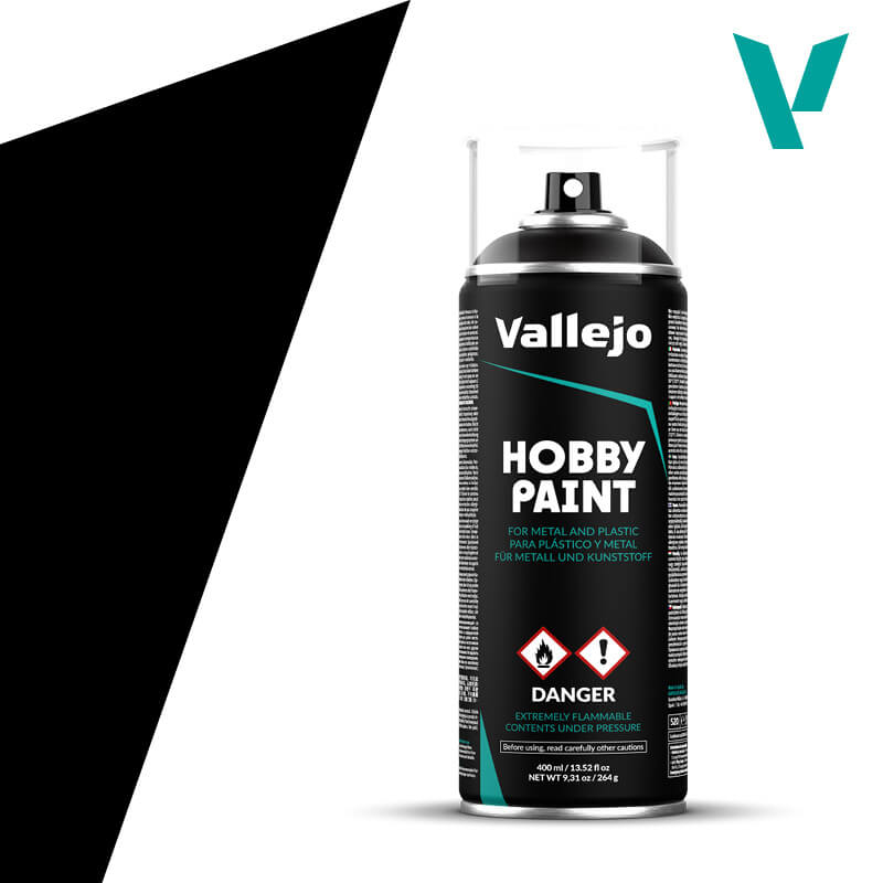 vallejo-hobby-paint-28012 Vallejo Basic Primer – black 400ml - Image 1