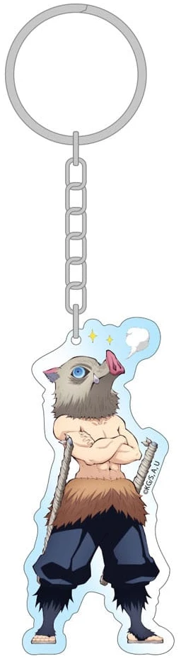 x_saka70300 Demon Slayer: Kimetsu no Yaiba Acrylic Keychain Inosuke Holographic 8cm - Image 1