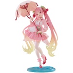 Hatsune Miku AMP PVC Statue Newley Written Sakura Miku Sakura Dress Ver. 21cm
