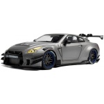 Nissan GT-R (R35) W/ Liberty Walk Body Kit 2.0 Silver 2023 1/18