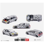 Honda Civic (EF) Kaido Manga V1 grey/white 1987 - mini gt 1/64