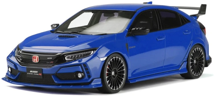 honda Honda Civic FK8 Type R Mugen Blue 2020 1/18 - Image 1