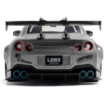Nissan GT-R (R35) W/ Liberty Walk Body Kit 2.0 Silver 2023 1/18 - Image 4