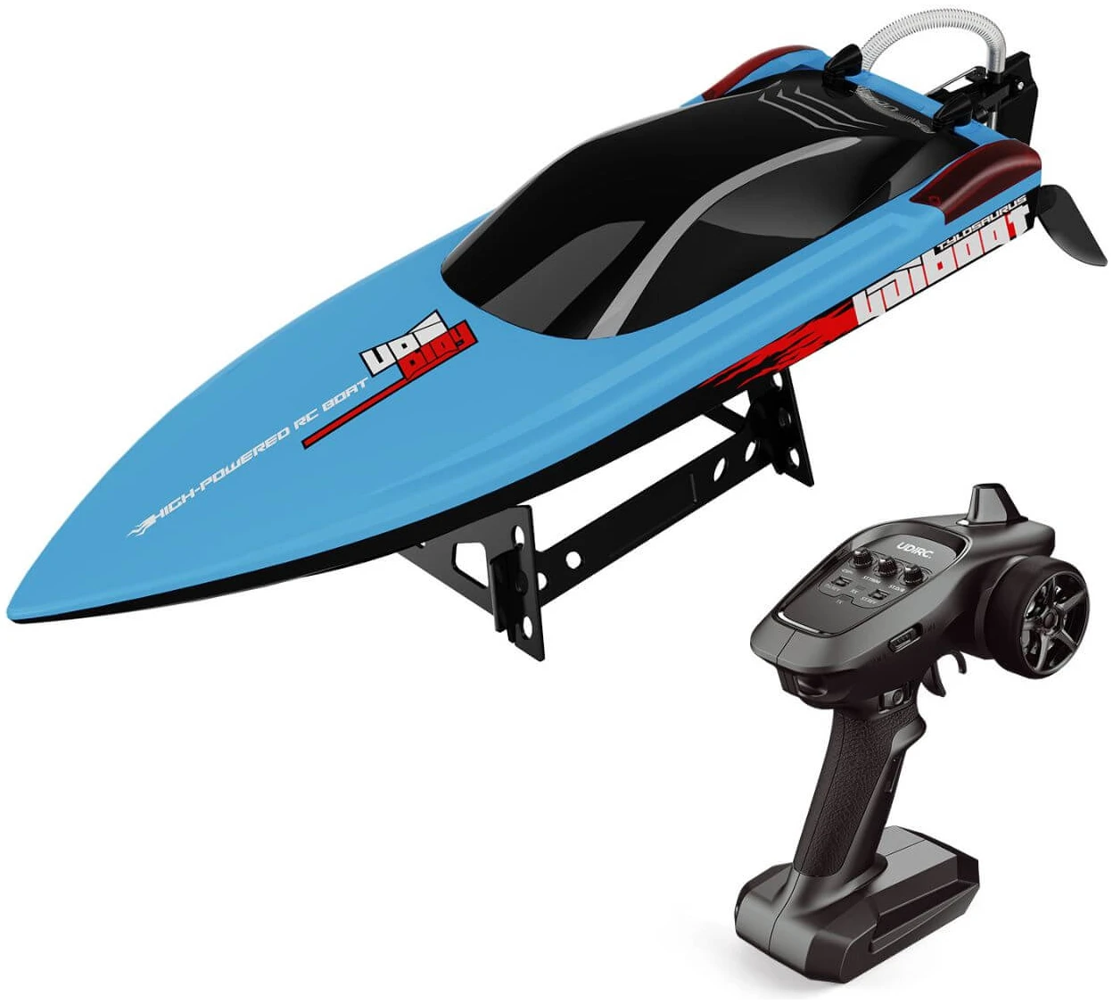 udi-r-c-udi-r-c-udi025-42cm-2-4g-brushless-high-speed-rc-boa-pic3_0029 UDI R/C Mosasaurus 42cm 2.4G Brushless High-Speed RC Boat Blue - Image 1