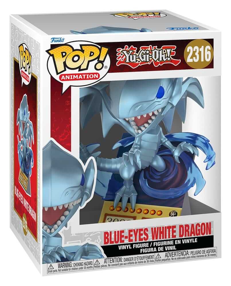 x_fk86608_a Funko POP! Premium: Yu-Gi-Oh! - Blue Eyes White Dragon (Card) #2316 - Image 1