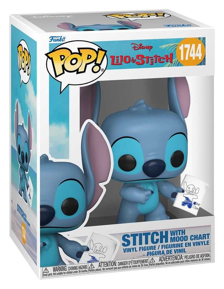 x_fk90345_a Funko POP! Disney: Lilo & Stitch - Stitch with Mood Chart #1744 - Image 1