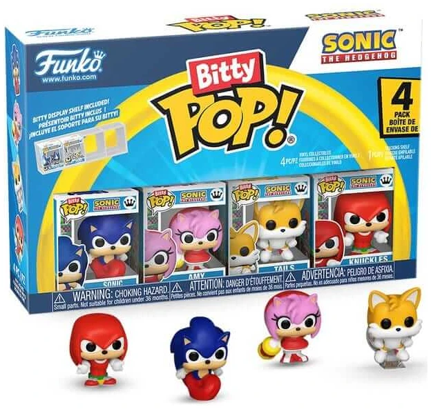 x_fk92959 Funko Bitty Pop! 4-Pack: Sonic The Hedgehog - Sonic, Amy, Tails, Knuckles - Image 1