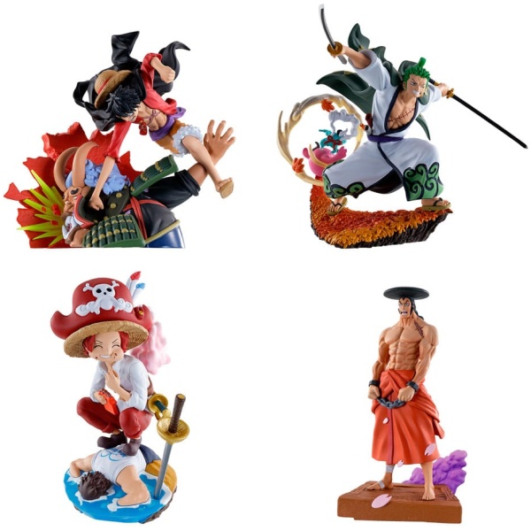 One Piece Petitrama PVC Mini Statue Logbox Re Birth Wano Kuni Vol. 1 Set 9cm