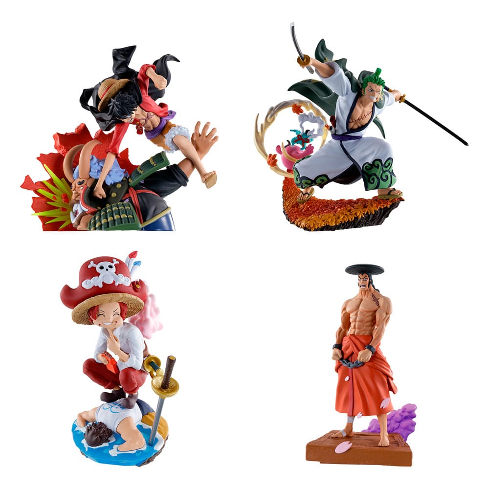 x_meho519452-set One Piece Petitrama PVC Mini Statue Logbox Re Birth Wano Kuni Vol. 1 Set 9cm - Image 1