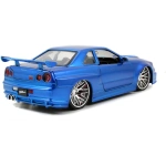 Nissan Skyline GTR R34 Fast and Furious blue 2002 /124 - Image 3