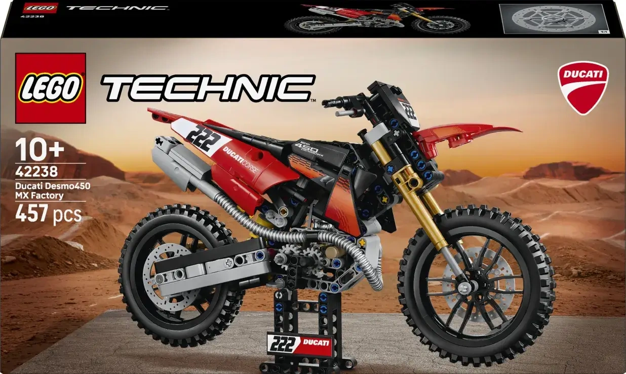 401958042238 LEGO Technic Ducati Desmo450 MX Factory Motorcycle - Image 1