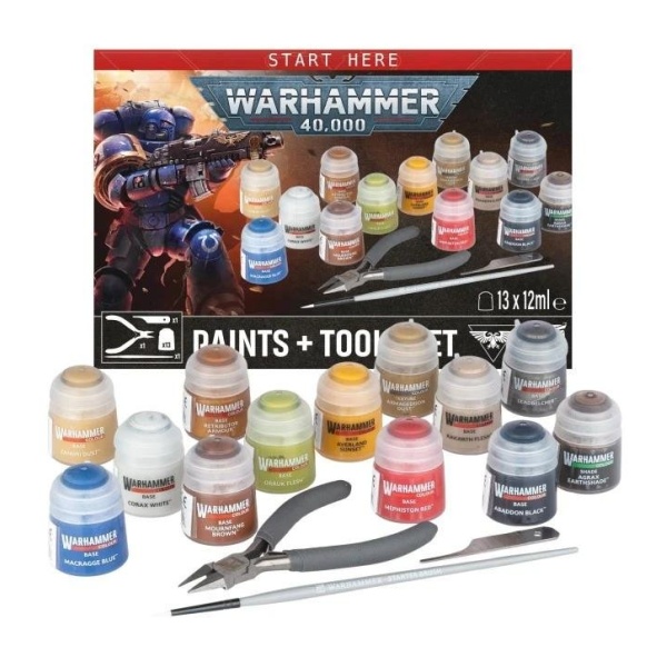 Warhammer 40000 - Paints + Tools Set