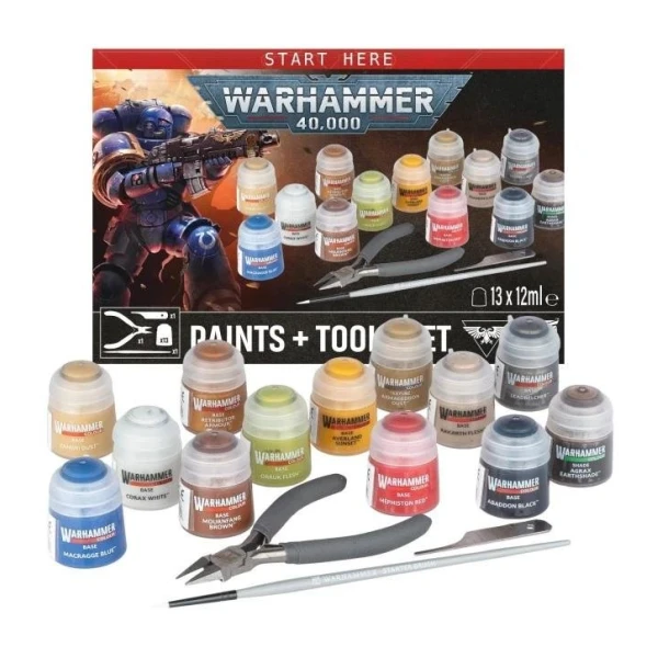 Warhammer 40000 - Paints + Tools Set