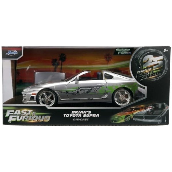 Fast & Furious Diecast Vehicle Anniversary Brian's Toyota 1/24 silver