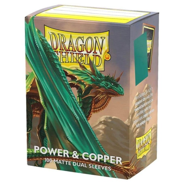 Dragon Shield Sleeves - Standard size - Matte Dual - Power & Copper (100 Sleeves)