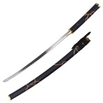 GHOST OF YOTEI COSHPLAY REPLICA STEEL SWORD - GILDED NIGHT KATANA 94CM