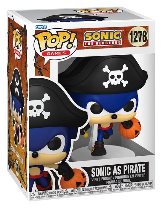 x_fk93528_a Funko POP! Sonic the Hedgehog: Halloween - Sonic as Pirate #1278 - Image 1
